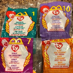 New Vintage McDonalds Toys Ty Beanie Babies 1999